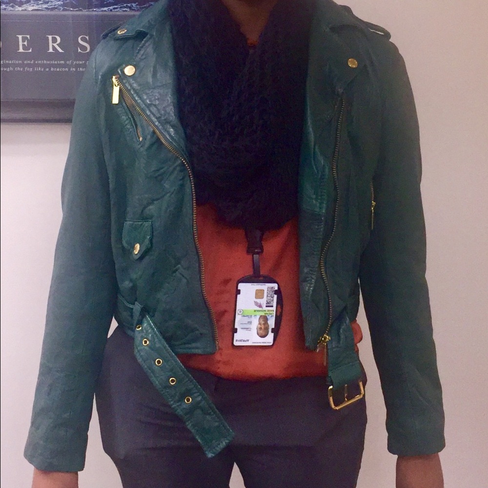 NWT Leather Motto Jacket